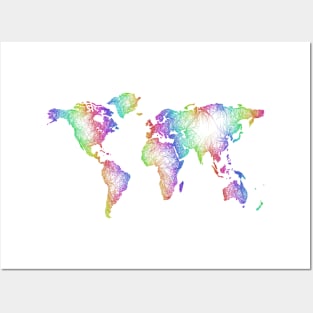 World map Posters and Art